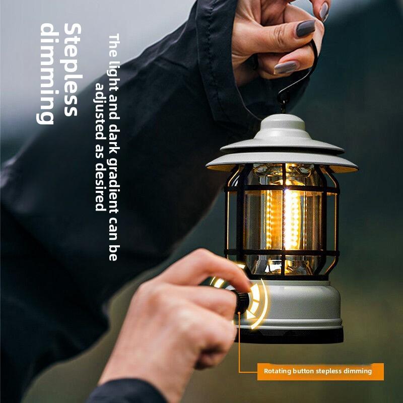 Led Camping Tent Light  Rechargeable Portable Handheld Lantern Outdoor Use