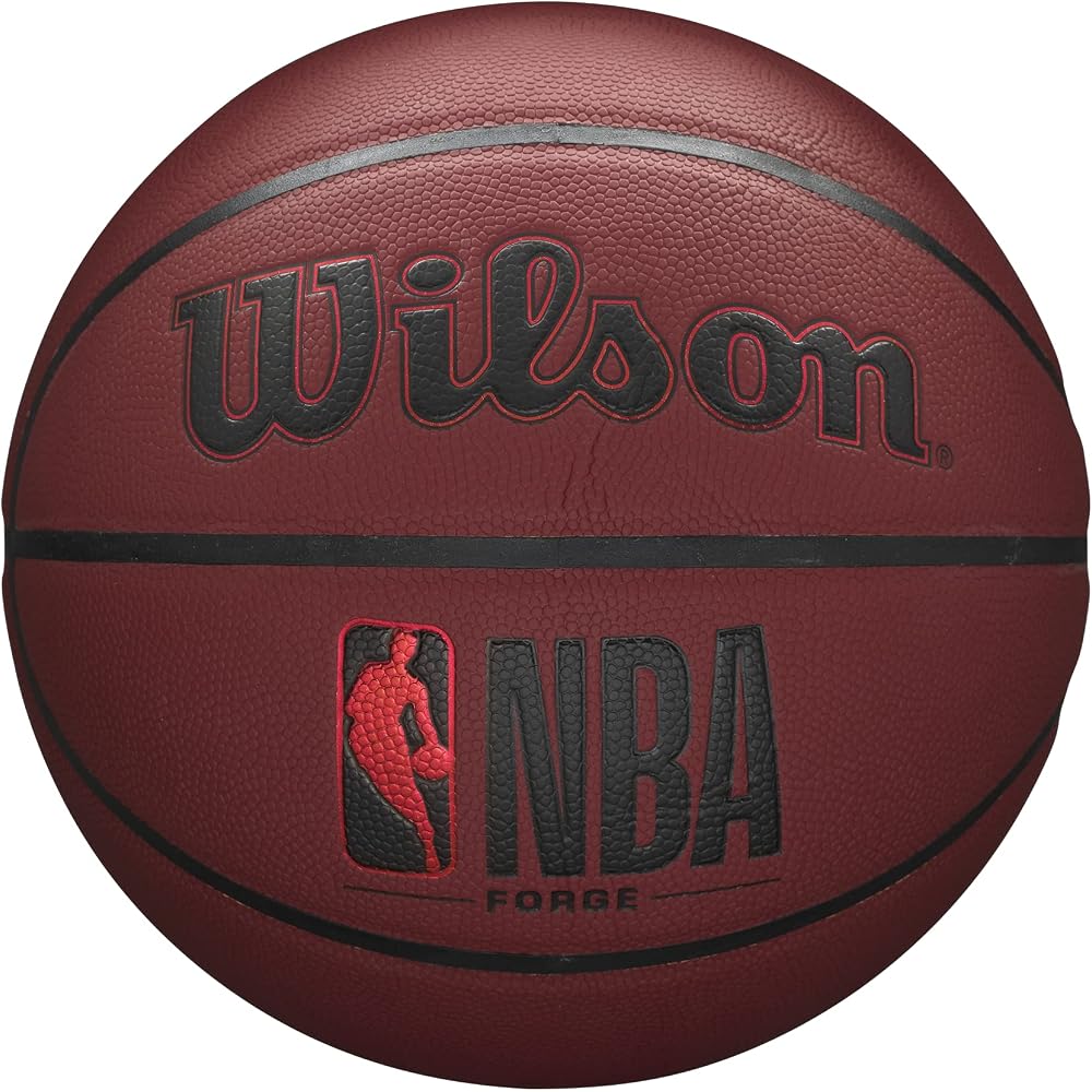 Wilson NBA Forge Basketball Size 7 24.5cm Diameter Crimson