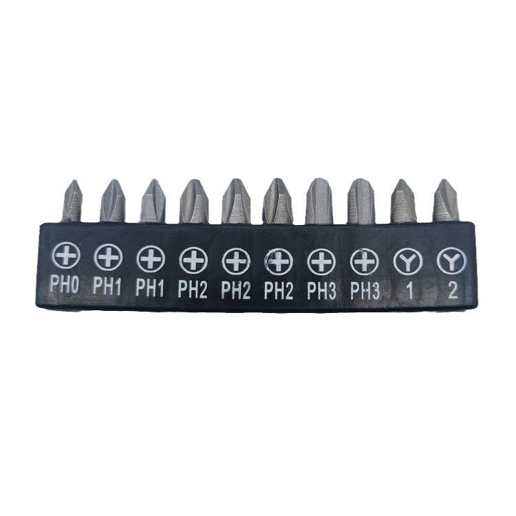 Short 25mm Phillips Bit Set, 10pc Torx with Hole for Power Drill Use