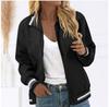 Women's Lightweight Color Baseball Jacket Casual Fall Outerwear with Pockets