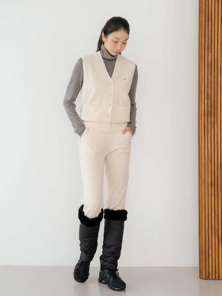 NITINA 100% Wool Knit Vest Cr