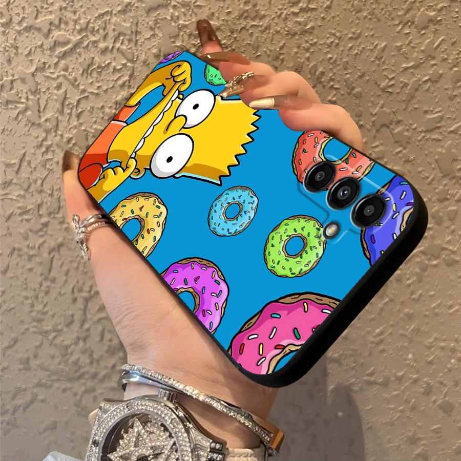 Case for Samsung Galaxy A12 A13 A24 A54 A71 A23 A17 A34 A16 A51 A52 A14 A15 A72 A73 Phone Cover S-simpsons Donut