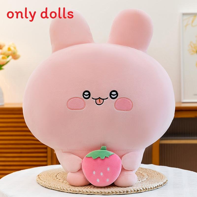 Plush Strawberry Rabbit Pillow With Soft Plush For Girls Gift And Comfort Strawberry,30cm