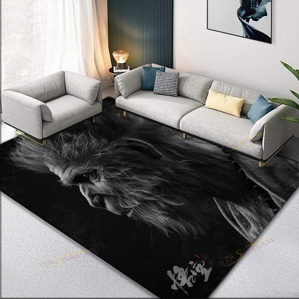 1PC Wukong Ring Velvet Floor Mat Modern Dirt Resistant Washable Erasable Waterproof Care-Free Home Decor