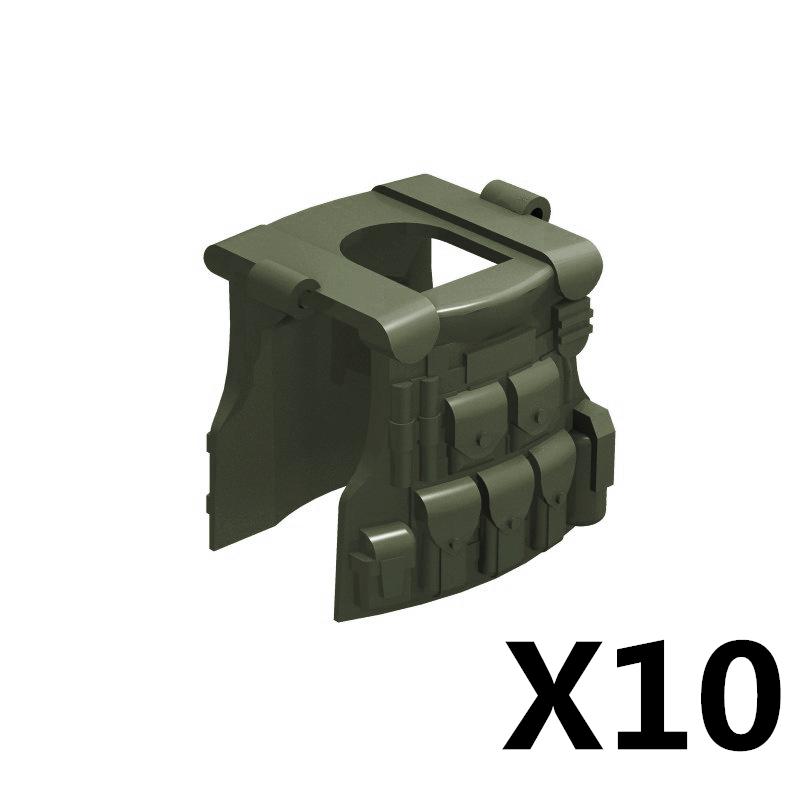 Military Figure MOC Building Block Accessories Vest Equipment Soviet American Soldier Helmet Hat Kit Mini Brick Toy Gift K48