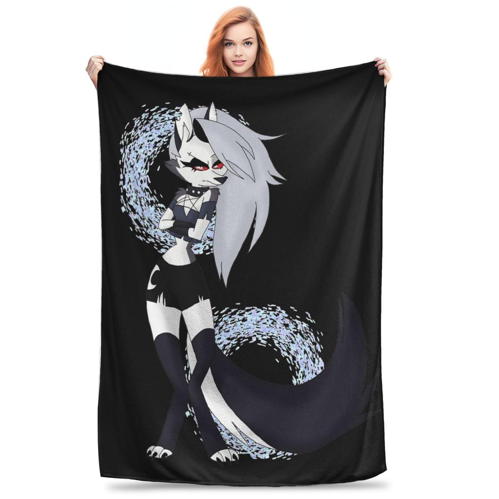 Loona Wolf Flannel Throw Blankets  Blanket for Home Travel Warm Bedroom Quilt