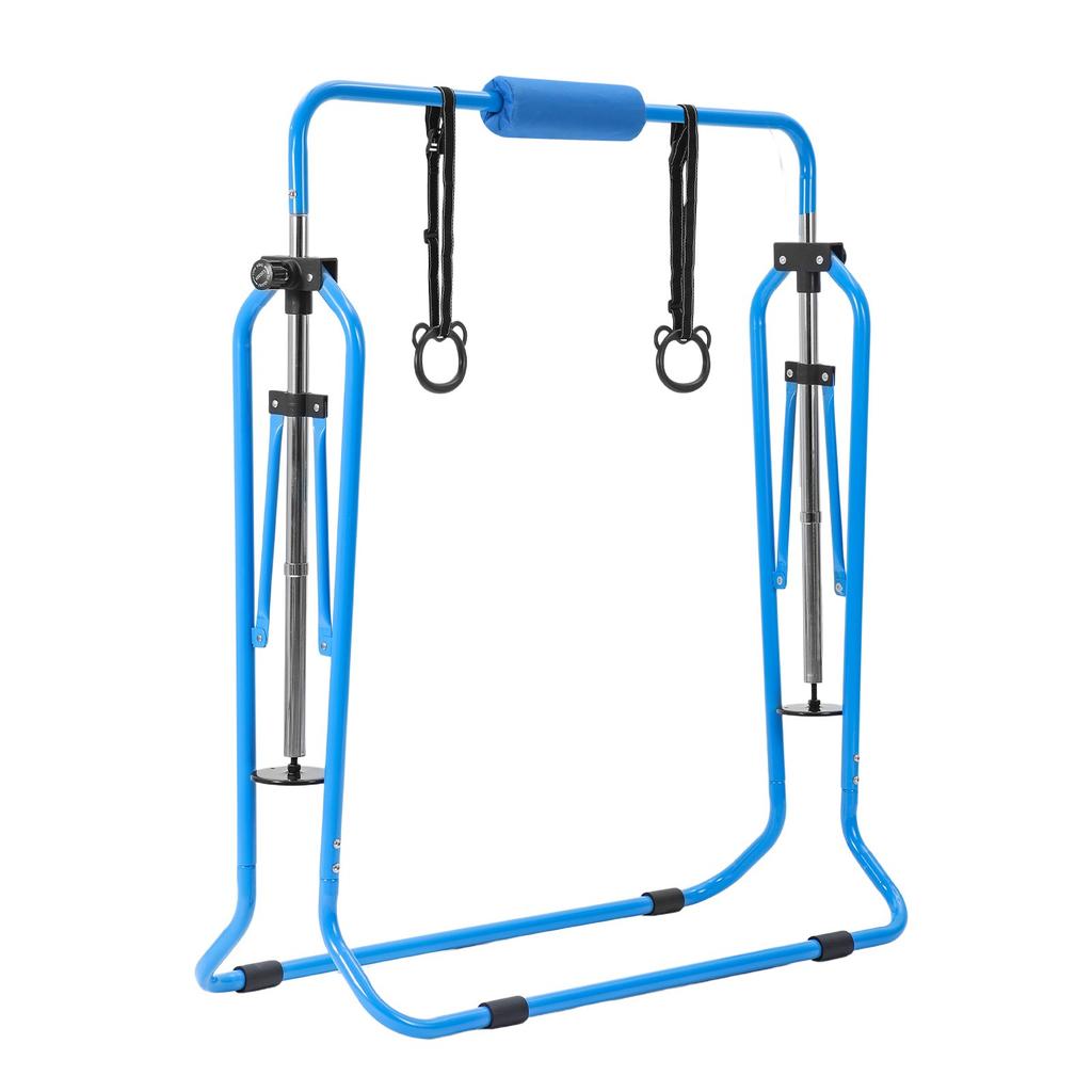 VEVOR Gymnastic Bars for Kids, 63.5 Kg Capacity Folding Training Kip Bar with Mat, Adjustable Height Gymnastic Horizontal Bar for Home