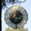 Blue Bird 2D Metal Wind Chime - Handcrafted Outdoor Garden Decor with Soothing Melodies, Vibrant Bird Design for Patio