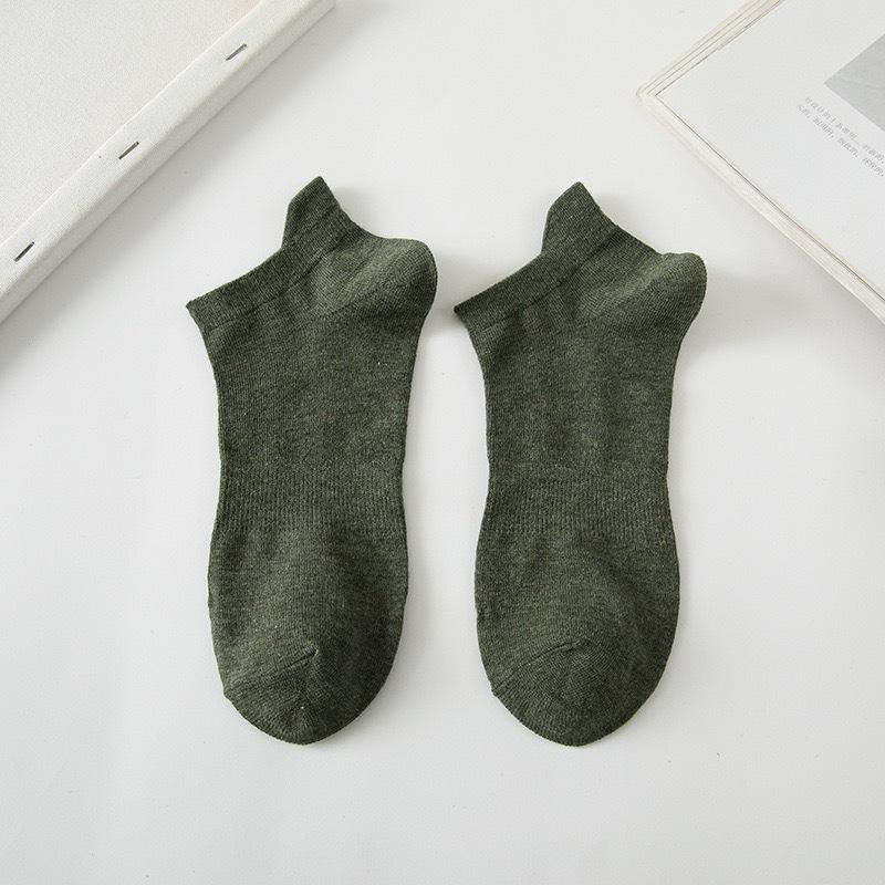 Herren Atmungsaktive Frühling/Sommer Niedrig geschnittene Unsichtbare Bootssocken - Einfarbig