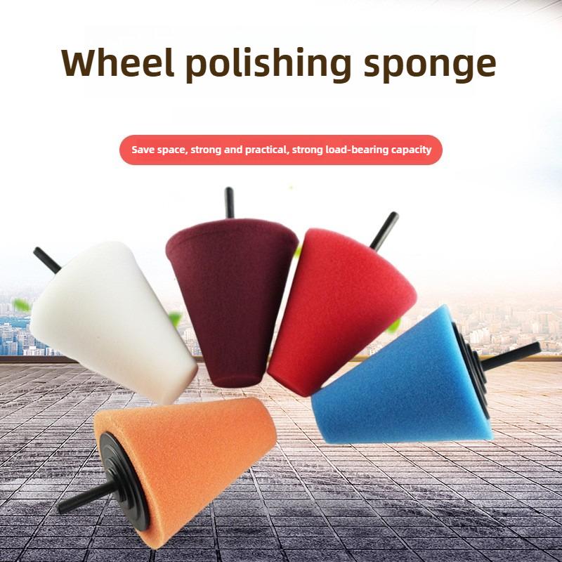 Professional Grade Hub Polishing - Spiral Conical Buffing Heads, Specialized Discs, and Cleaning Sponges for Auto Detailing