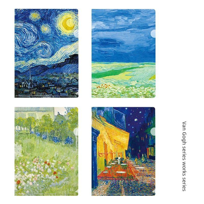 Folder National Style Van Gogh Monet Artsy Renaissance Oil Painting