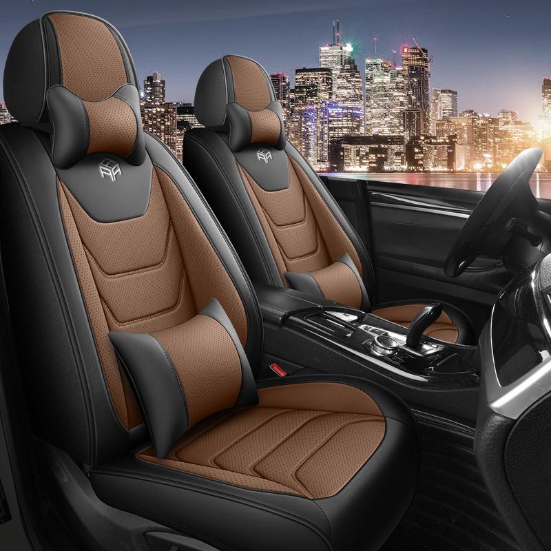 Ny Lyxig Matt Vattentät Bilsätesskydd Andningsbar Slitstark Universal PU Läder Framsätesskydd Bilsäte