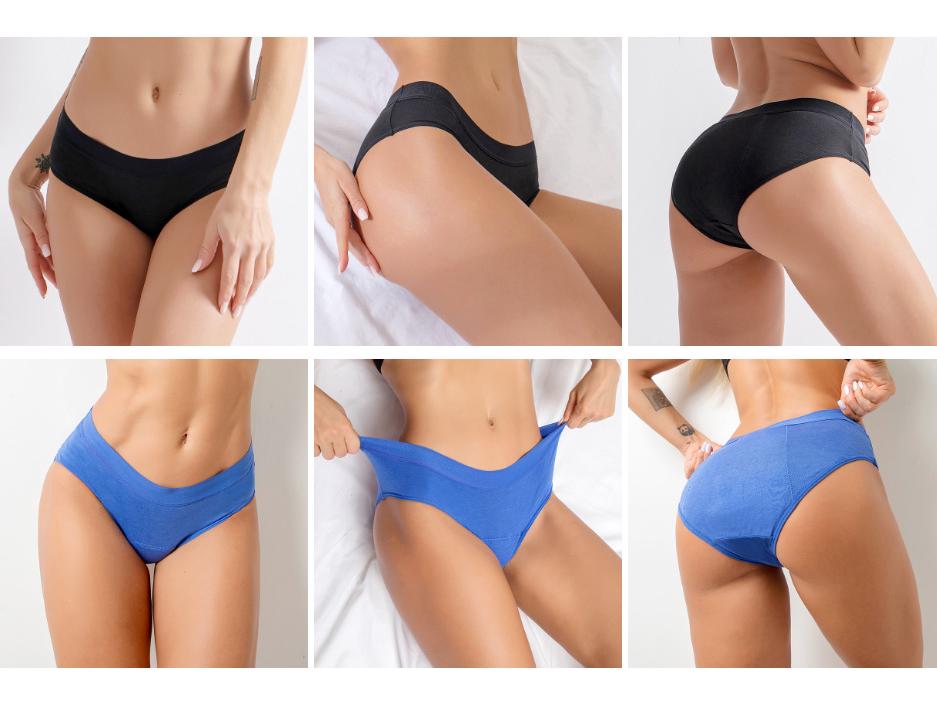 European and American Large Size Multi-Color Sexy Absorbent, Breathable, Leak-Proof Physiological Underwear