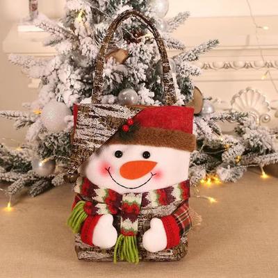 Christmas Handbag with Handle Cartoon Candy Bag Holiday Goodie Bag for Christmas Decoration Supplies