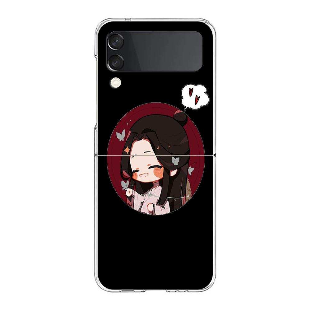 Heaven Officials Blessing TGCF Clear Phone Case For Samsung Galaxy Z Flip 4 Case High Hard Shell On For Galaxy Z Flip 3 5G Cover