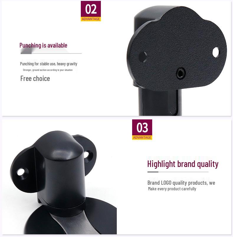 Silent Door Stopper: Hole-Free, Invisible Floor-Mounted Bumper for Bedroom and Bathroom