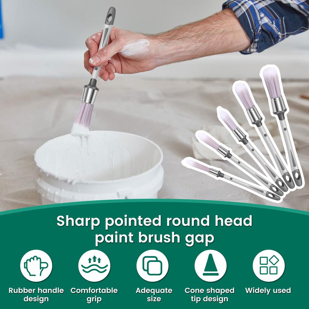 5/7/14Pcs Small Paint Brushes Set Multiple Sizes Fine Drawing Tapered Tip Trim Paint Brushes Precise Control Edge Painting Tools