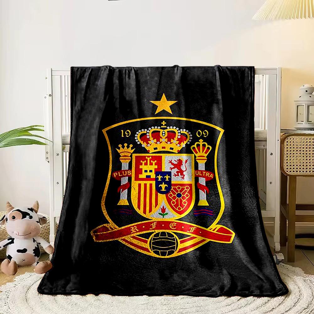Spain Football Designed Flannel blanket for bedroom, living room, sofa, and nap