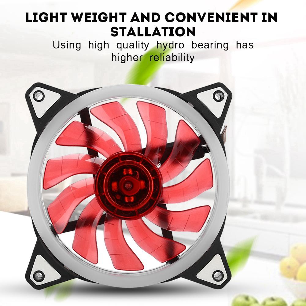 FAN- 18 12V   120mm LED Case Fan Double Aperture Multi interface Cooling Fan (Red)