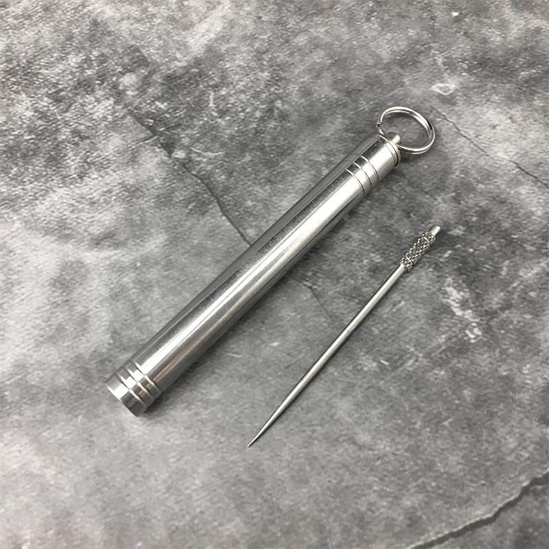 Waterproof Titanium Toothpick Holder with TC4 Alloy Toothpicks for Camping and Outdoor Use – Portable and Sealed Storage Jar