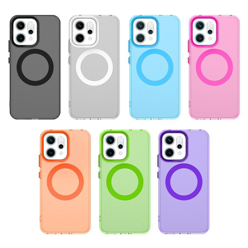 For Reno 14 Pro Case Cover OPPO Reno 14 Pro 5G Capas Shockproof Armor Bumper Annular Magnetic Colour Clear Fundas Reno 14 Pro