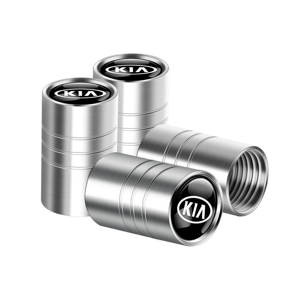 AANW1 4Pcs Aluminum Alloy Car Wheel Tire Valve Caps Stem Cover For KIA Rio Ceed Sportage Cerato Soul Sorento Picanto Optima K1 K2 K3