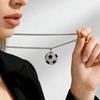 Rhinestone Football Pendant Choker Jewelry Soccer Necklace Creative Football Necklace  Men