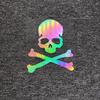 Car Stickers Hazard Warning Skulls Crossbones Reflective Decoration For Rearview Mirrors Windshield Bumper Trunk Motorcycle