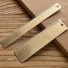 1mm Thicken Straight Ruler Brass Bookmark Ruler Multifunction Scale Ruler  School Office