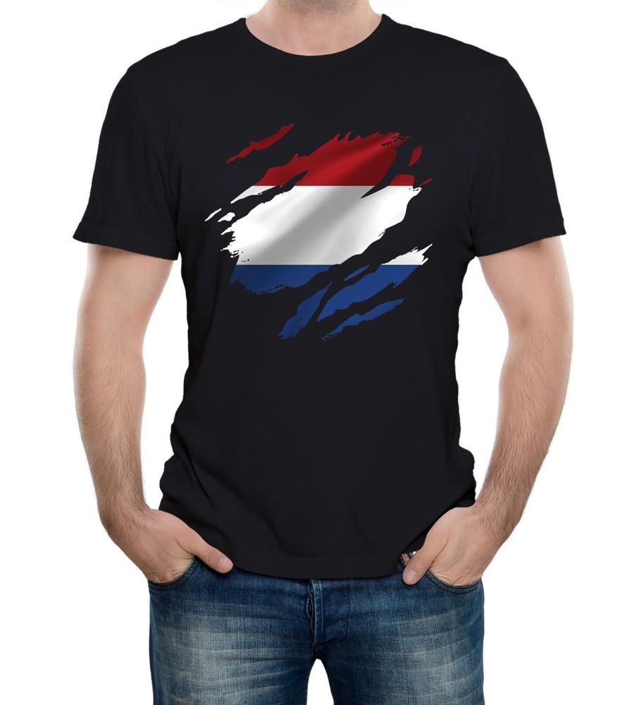 

Torn Netherlands Flag T-Shirt – Dutch National Pride, Holland Amsterdam Gift M