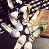 Belle summer shallow canvas shoes, women's Korean version of low-top women's shoes, lazy breathable little white shoes, flat single shoes wholesale