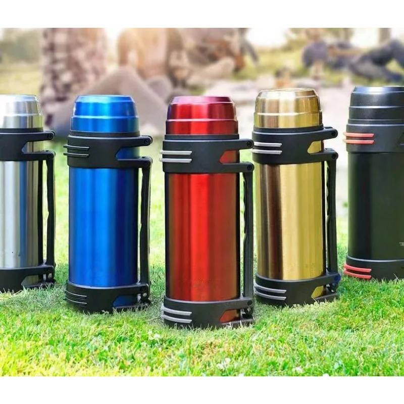 1600-3000ML Große Thermosflasche Vakuumflaschen Edelstahl Hydro Isolierte Wasser Thermobecher Mit Gurt 48 Stunden Insalation