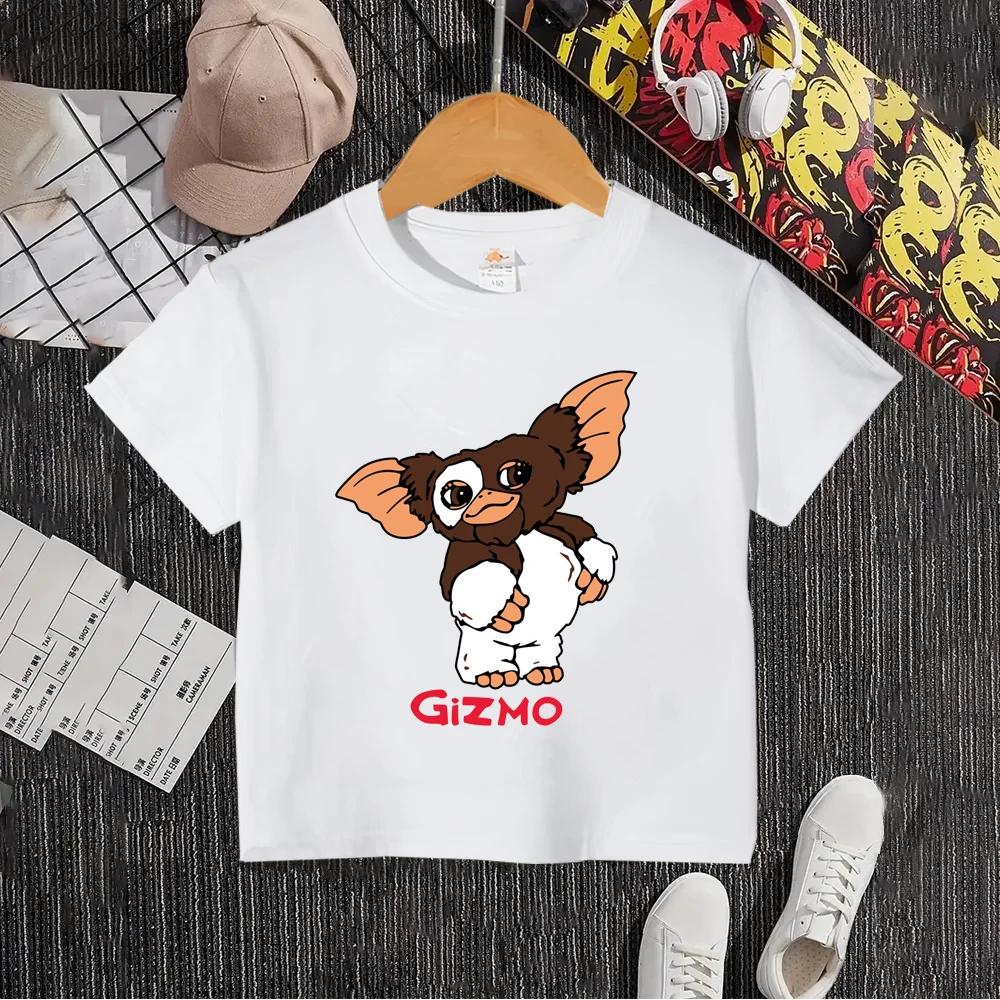 Gremlins Gizmo Children T-shirt Summer Short Sleeve Boy Girl Kids Tee Shirts Cartoon Anime Children's Clothes Top Birthday Gift