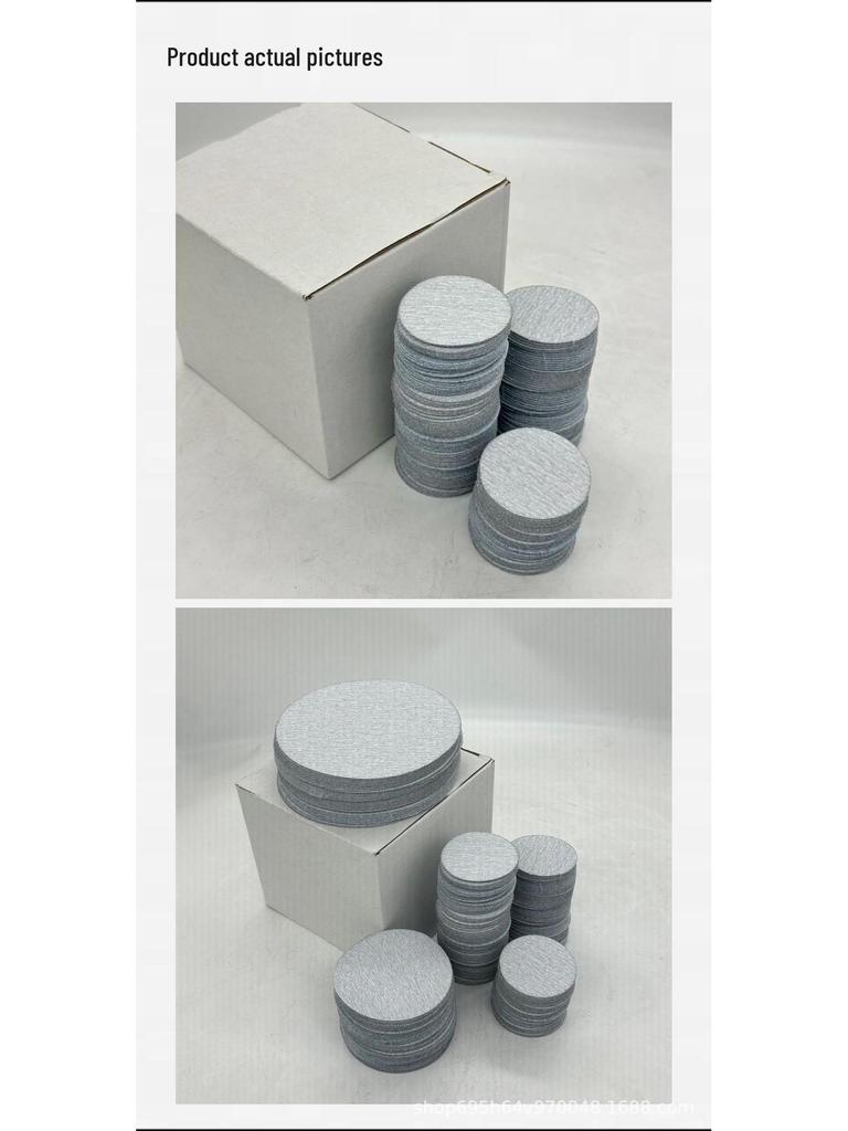 White Grinding Disc: 2, 3, 5 Inch, Round Flocking, Self-Adhesive Hook & Loop, Water-Resistant Dual-Use Polishing Film Sandpaper