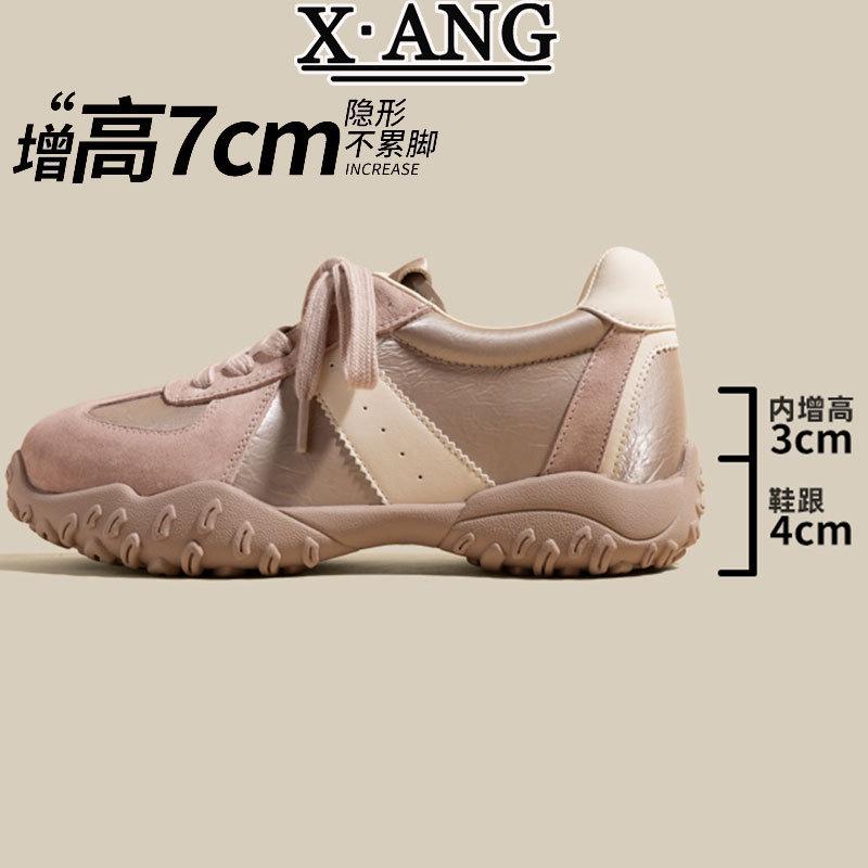 

Inner height increase 7cm leather German training shoes women s Forrest Gump shoes 2025 spring and summer new soft sole not tired feet casual shoes 34