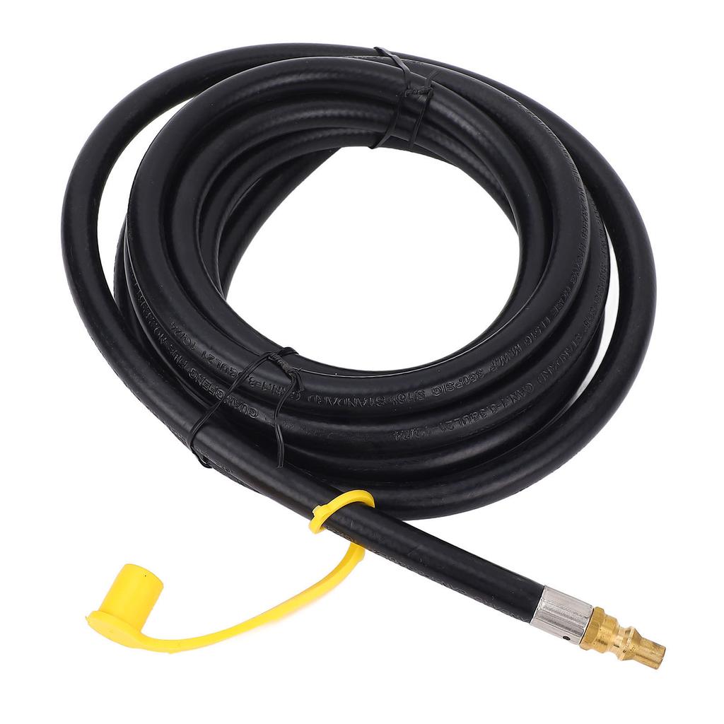 Gas Quick Connect Hose 12ft Length Brass and PVC RV Grill Connector Hose with Elbow Adapter