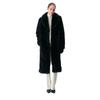 Damen Langer Kunstpelzmantel Übergroß Dick Luxuriös Flauschige Jacke Großes Revers