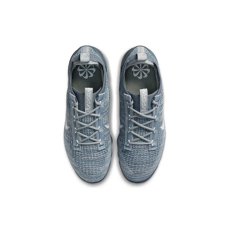 Nike Air VaporMax 2021 Flyknit Armory Blue Men Sneakers Light-Smoke-Grey Metallic-Silver White DH4084-400