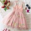 1-5Years New Baby Girls Birthday Party Evening Dresses Summer Floral Mesh Tutu Children Clothes Sweet Fairy Toddler Kids Costume