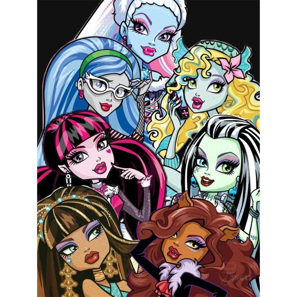 M-Monster H-High Cartoon Diamond Painting Kit Diamond Embroidery Cross Stitch Handmade Art Gift Crafts Home Decor Children Gift