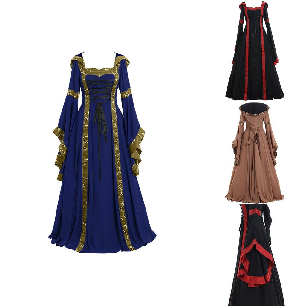 Medieval Women's Halloween Dress With Gothic And Renaissance Flair For Cosplay And Parties
