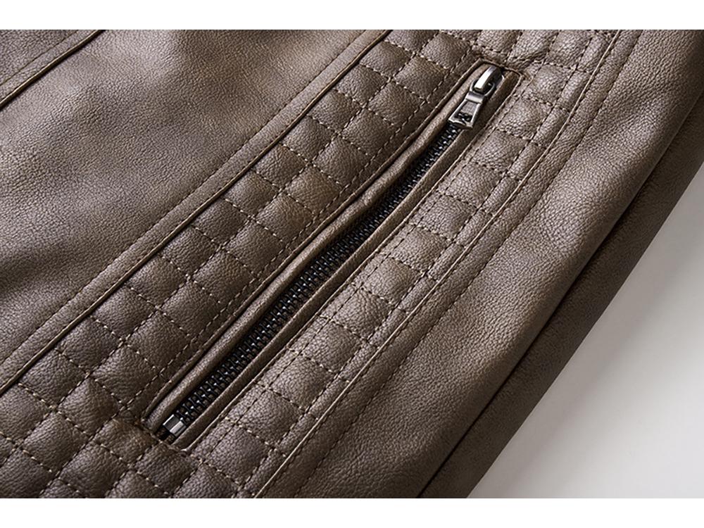 Herren Europäische & Amerikanische PU Leder Kapuzenjacke - Winter Warmer Mantel, Europäische Größe