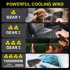 130K RPM Strong Blowing Air Compressor Garden Cleaner Hand Pump Air Duster Blower Turbo Fan Cordless Camping Mat Pillow Inflator