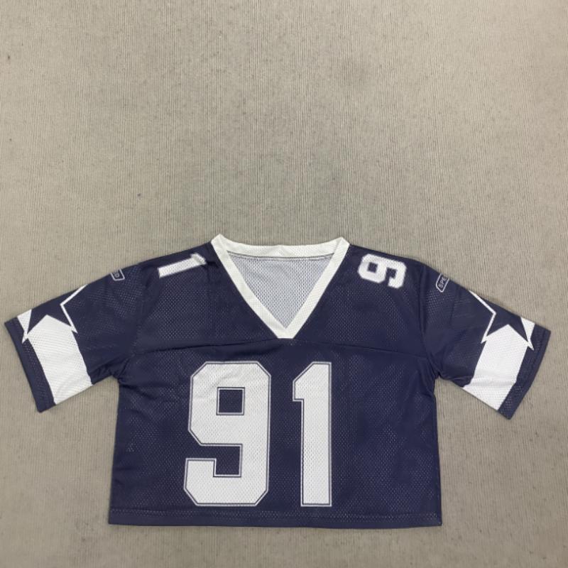 

Модная футболка в стиле Y2K с V-образным вырезом, свободная, с короткими рукавами, летний женский топ S синий