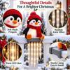 Winterglow Snowman Reindeer Solar Icicle Light Decor For Christmas Holiday Home Yard Scene