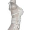 Y2K Sexy Backless Summer Crop Top Women Hollow Out 2024 White Sleeveless Bandage Halter Tank Tops Streetwear Cami 90s