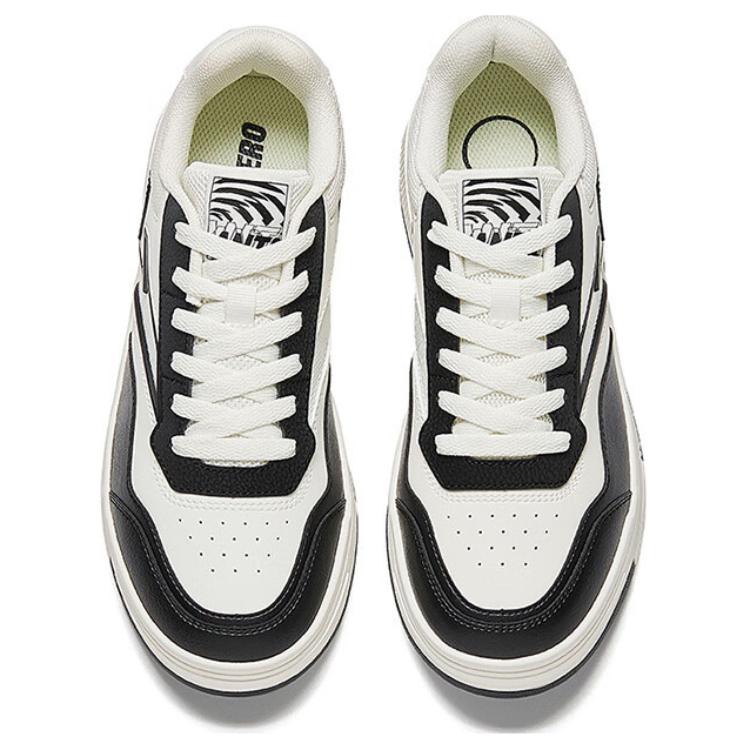 New Anta Anti-Slip And Wear-Resistant Coverage Low-Top Skateboard Shoes Women's Black White 122528012-2