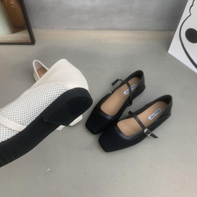 Fashion Bailamos 2025 New Brand Women Flats Fashion Square Toe Shallow Mary Jane Shoes Soft Casual Ballet Shoes Slingback Shoes
