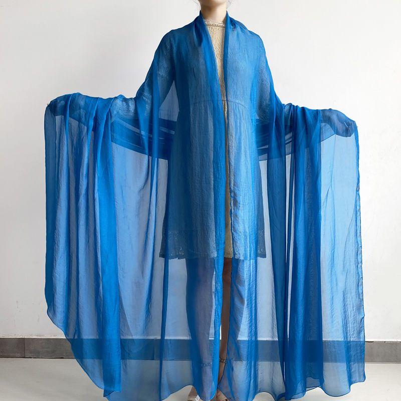 Extra Large Size Shawl Solid Color Scarf Women's Fashion Scarf Chiffon Dance Scarf Sunscreen Beach Towel, Max. Size Is 3*1.5m (±5-10cm Errors)