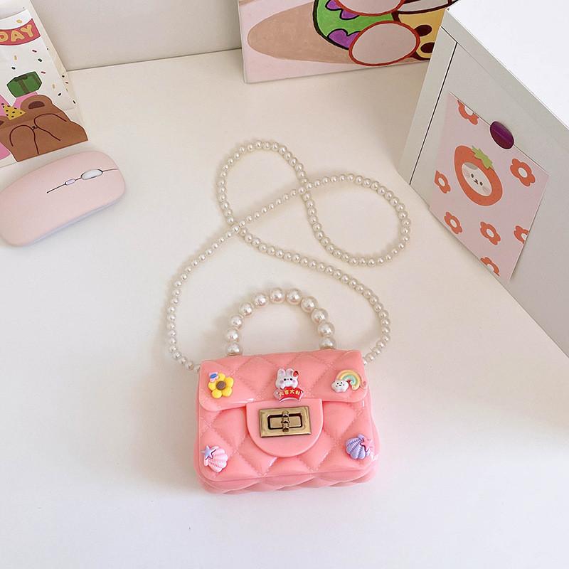 Stylish Mini Shoulder Bag For Girls With Cute Pearl Design And Versatile Colors